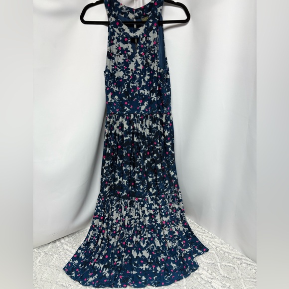 Taylor Blue Floral Prairie Maxi Dress Sleeveless Size 10 - Picture 1 of 10